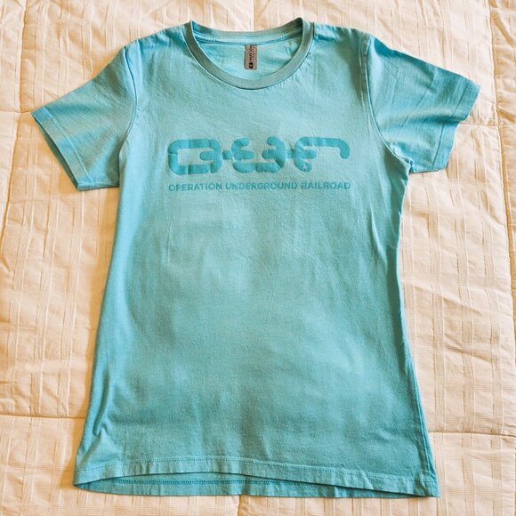 O.U.R. (Operation Underground Railroad) Womens Logo Crew Tee Cancun Blue-MEDIUM - Picture 6 of 8